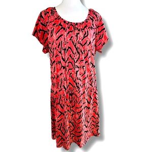 Kim Rogers Printed Cinched waist mini Dress